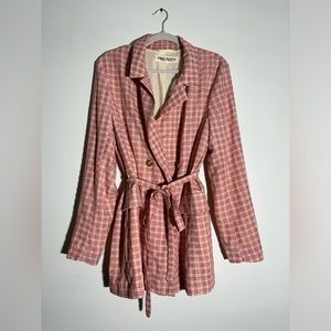 Free People NWT Large button up tie jacket